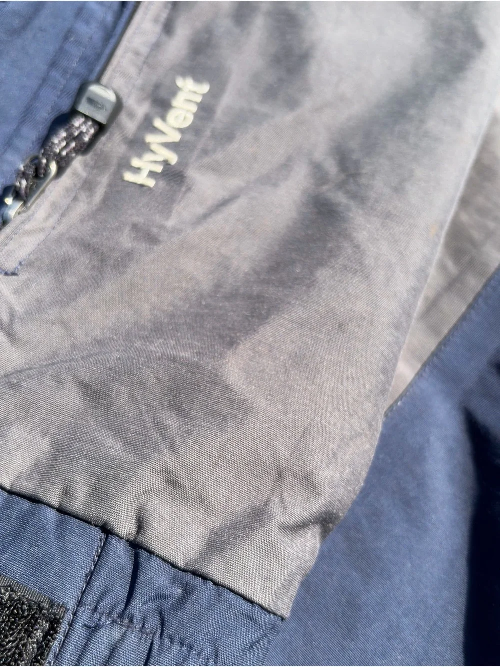The North Face Men’s Navy and Gray HyVent Large Jacket